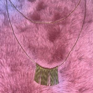 NWOT Anthropologie brand Serafina double chain statement necklace